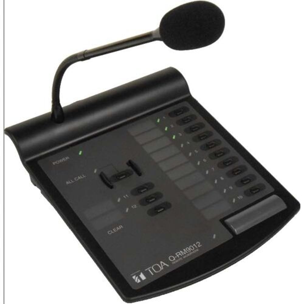 TOA Q-RM9012PS Remote Paging Microphone. Includes Ad-246 Power Supply