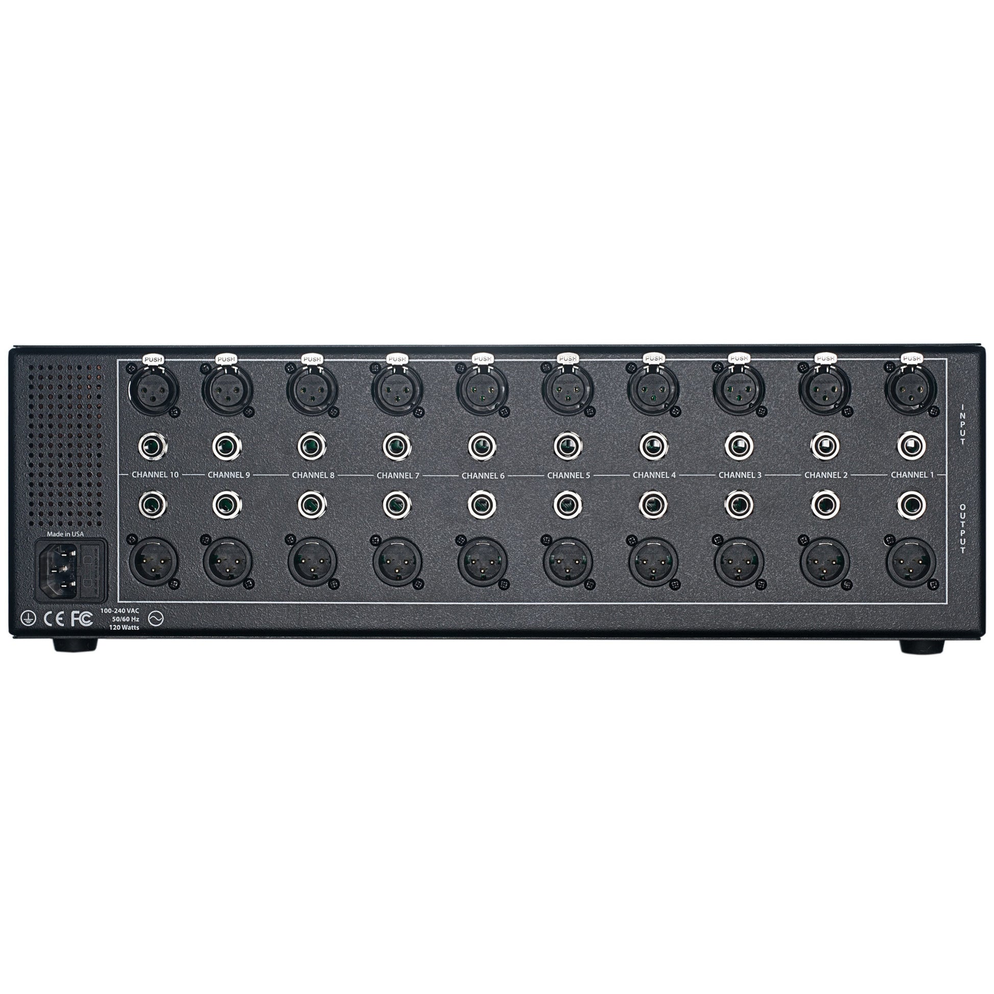 Rupert Neve R10 Ten-Space 500 Series Rack Rear View