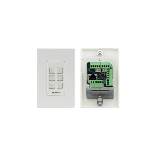 Kramer 30-804921395 6 Button Ethernet And Knet 1-Gang Control Keypad, Poe