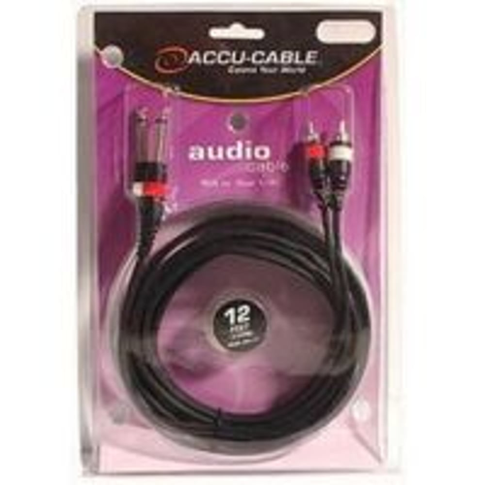 ADJ RC4-12 12Ft Dual Rca To .25