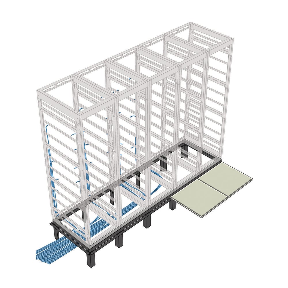 Middle Atlantic RIB-2-DRK-42 2 Bay Riser Base For 42"Dp Drk