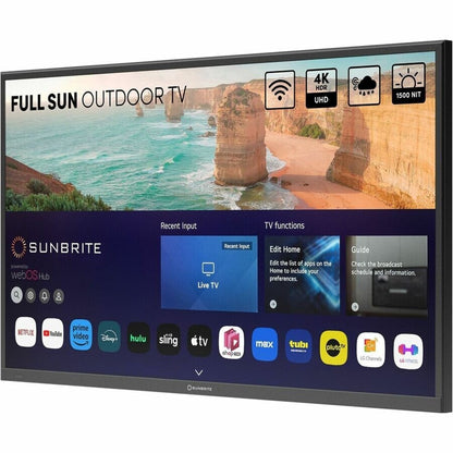 SUNBRITE SB-FS-65-BL 65" Solis Series - Smart Outdoor Tv - Full Sun - 4K Uhd Hdr