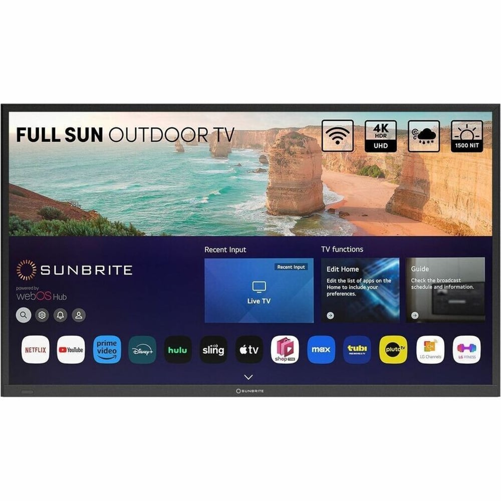 SUNBRITE SB-FS-65-BL 65" Solis Series - Smart Outdoor Tv - Full Sun - 4K Uhd Hdr
