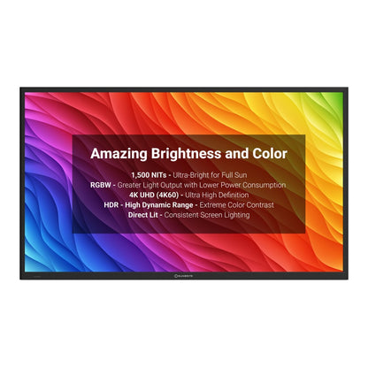 SUNBRITE SB-FS-65-BL 65" Solis Series - Smart Outdoor Tv - Full Sun - 4K Uhd Hdr