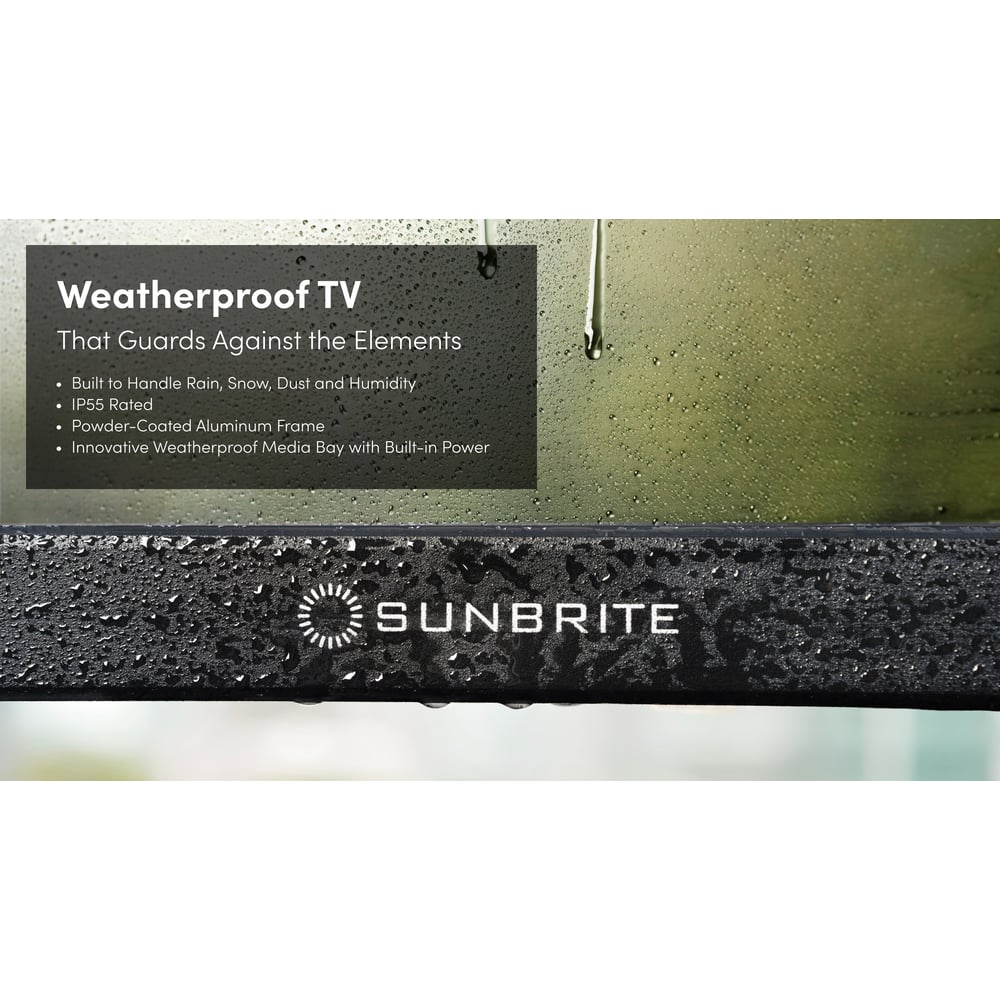 SUNBRITE SB-FS-65-BL 65" Solis Series - Smart Outdoor Tv - Full Sun - 4K Uhd Hdr