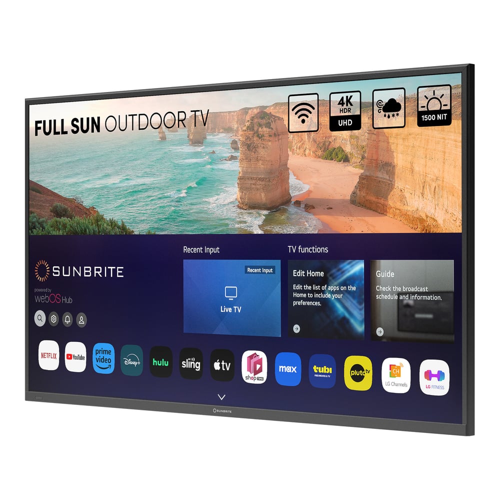 SUNBRITE SB-FS-65-BL 65" Solis Series - Smart Outdoor Tv - Full Sun - 4K Uhd Hdr