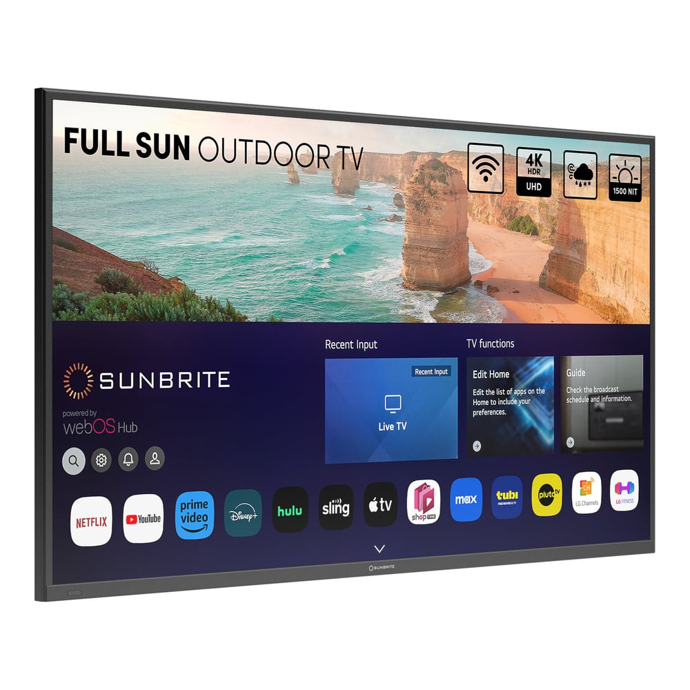 SUNBRITE SB-FS-65-BL 65" Solis Series - Smart Outdoor Tv - Full Sun - 4K Uhd Hdr