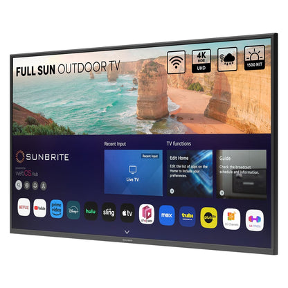 SUNBRITE SB-FS-75-BL 75" Solis Series - Smart Outdoor Tv - Full Sun - 4K Uhd Hdr