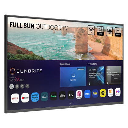 SUNBRITE SB-FS-75-BL 75" Solis Series - Smart Outdoor Tv - Full Sun - 4K Uhd Hdr