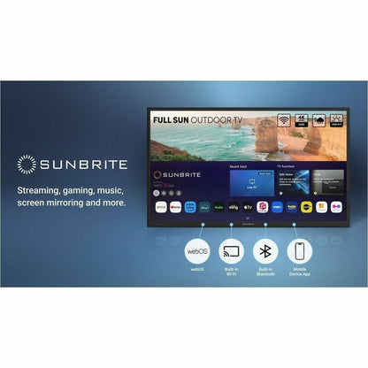 SUNBRITE SB-FS-75-BL 75" Solis Series - Smart Outdoor Tv - Full Sun - 4K Uhd Hdr