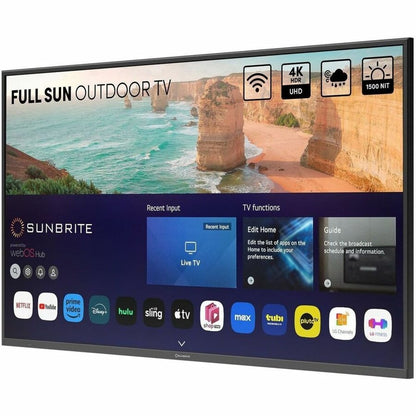 SUNBRITE SB-FS-75-BL 75" Solis Series - Smart Outdoor Tv - Full Sun - 4K Uhd Hdr