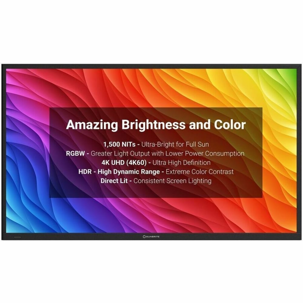 SUNBRITE SB-FS-75-BL 75" Solis Series - Smart Outdoor Tv - Full Sun - 4K Uhd Hdr