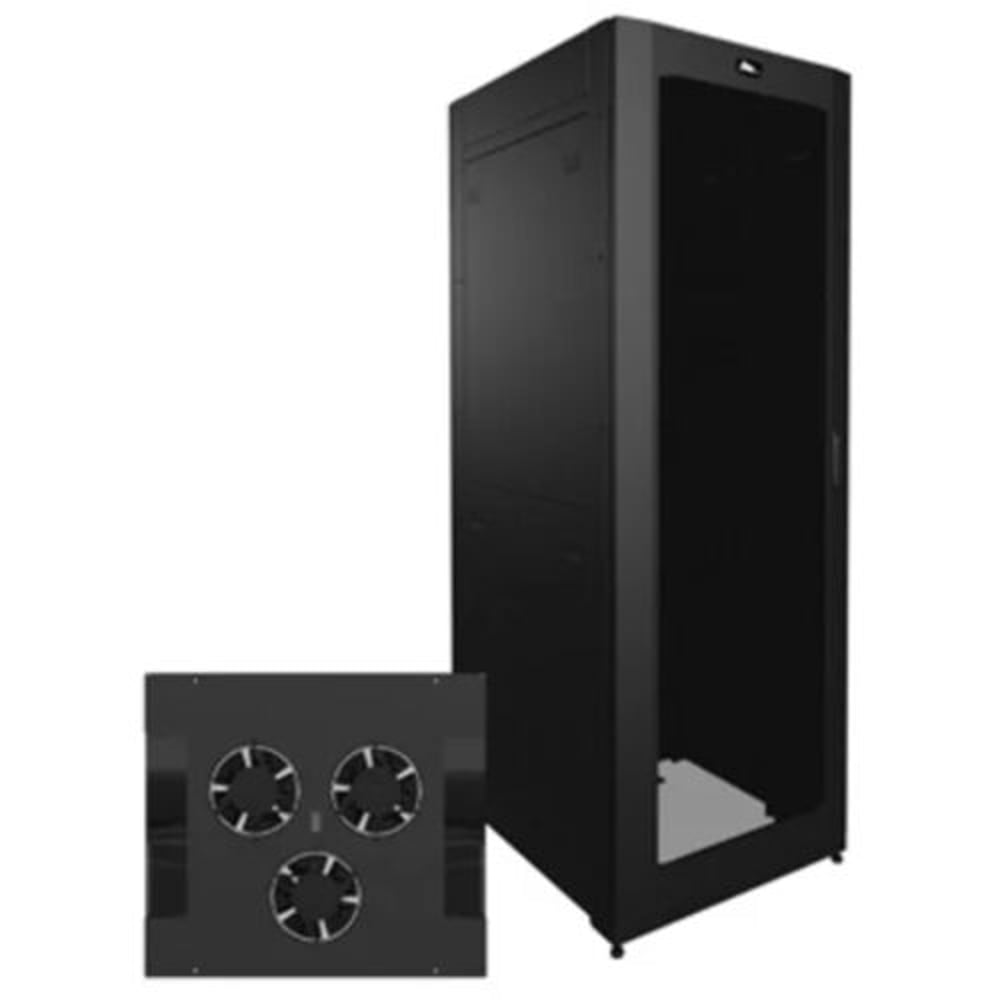 Middle Atlantic SNE24H-4542-A1 24"W, 45Sp, 42"D Config H, Top Active Encl, Bk