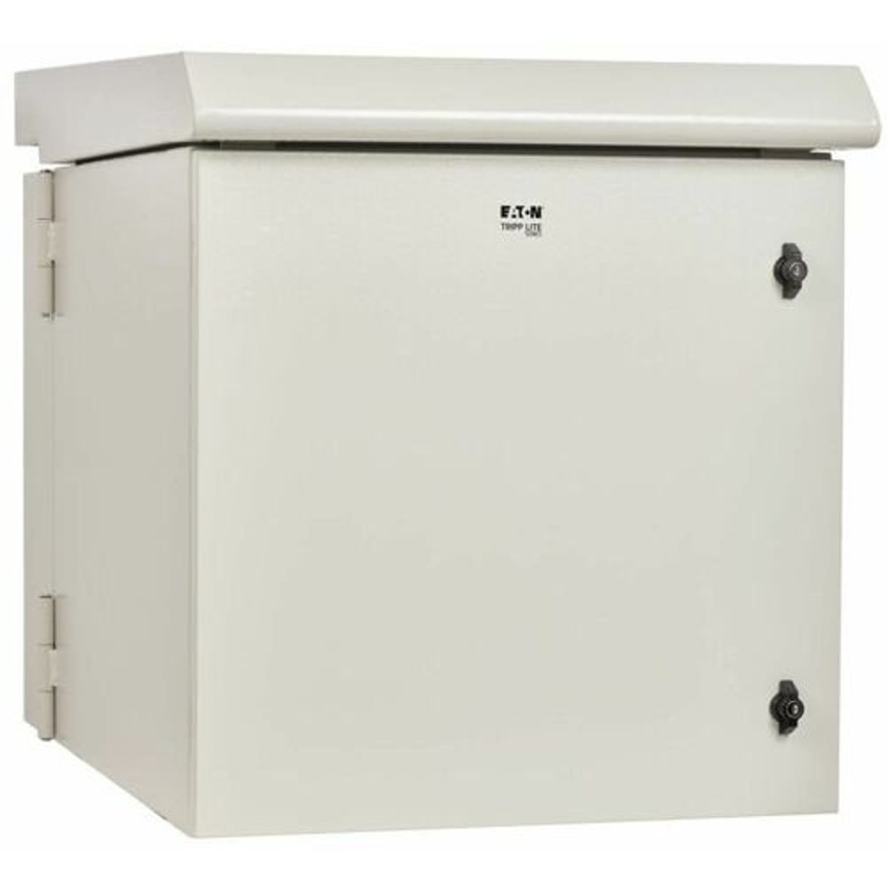 TRIPPLITE SRN3RG12US Smartrack Industrial Enclosure - Nema 3R, Wall Mount, Metal, Locking, Hinged Back, Fan With Thermal Switch, 28 In. Depth, 12U, Gray