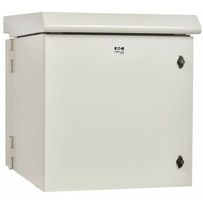 TRIPPLITE SRN3RG12US Smartrack Industrial Enclosure - Nema 3R, Wall Mount, Metal, Locking, Hinged Back, Fan With Thermal Switch, 28 In. Depth, 12U, Gray