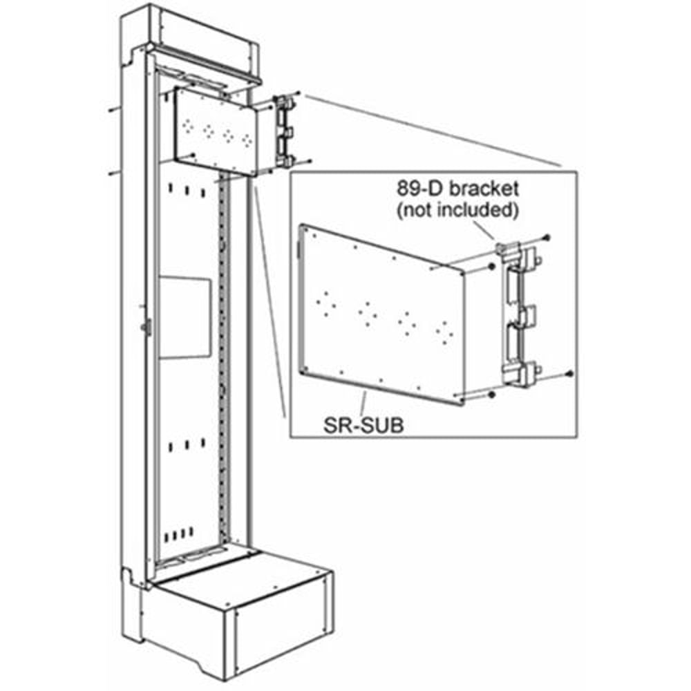 Middle Atlantic SR-SUB Sub-Plate Mnt Kit For Sr-40-22