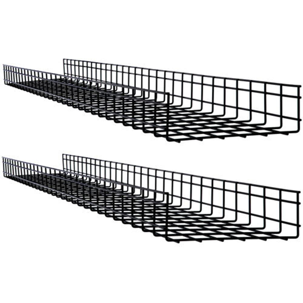 TRIPPLITE SRWB12410X2STR Wire Mesh Cable Tray - 300 X 100 X 1500 Mm (12 In. X 4 In. X 5 Ft.), 2-Pack