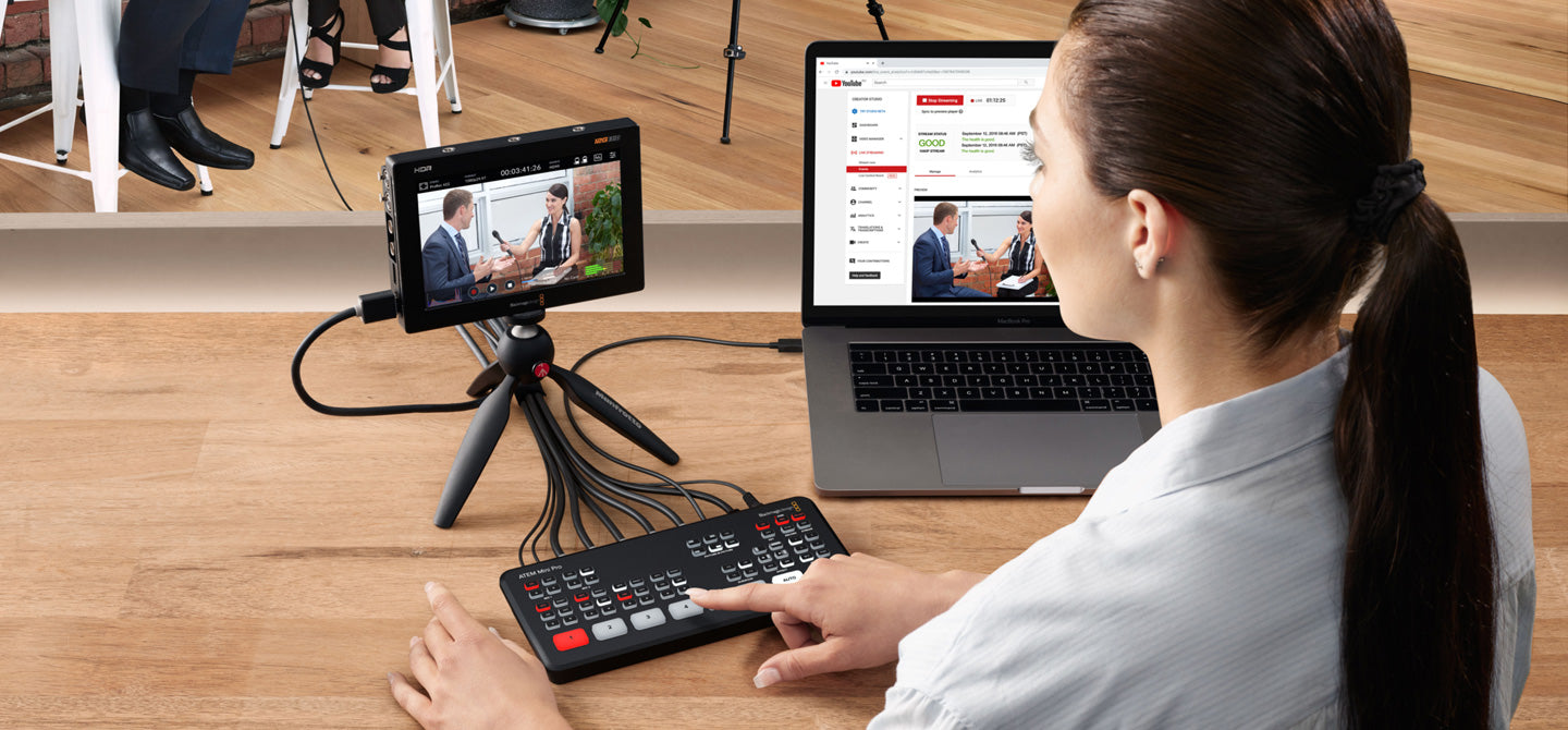 ギ*)様 ☆ Blackmagic ATEM Mini pro 配信 美品 ☆ Blackmagic Design ATEM Mini Pro HDMI Live Stream Switcher — Hot