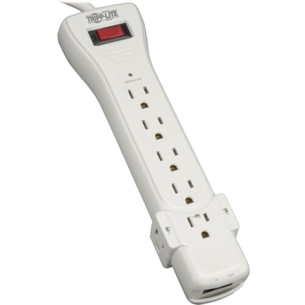 TRIPPLITE SUPER6TEL12 7-Outlet Surge Protector, 12 Ft. (3.66 M) Cord, 1080 Joules