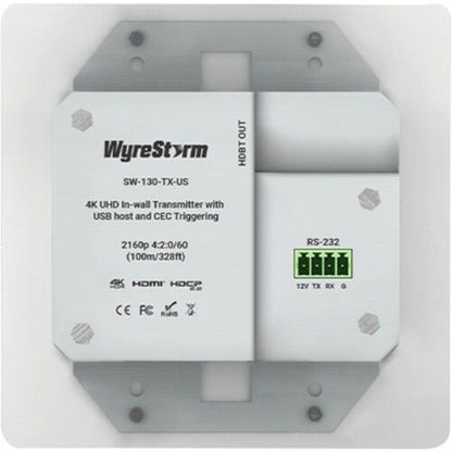 WYRESTORM SW-130-TX-US 3-Input In-Wall Hdbaset Transmitter With Usb Host And Cec