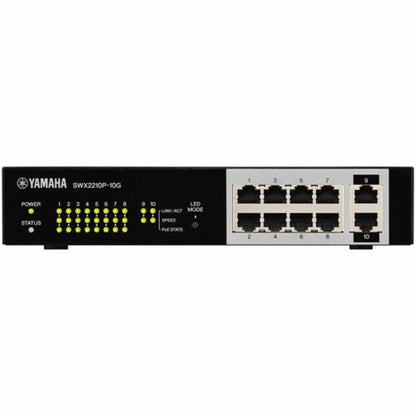 Yamaha SWX2210P-10G 10-Port, L2 124W Poe Network Switch With 8 Poe Ports; 1/2Ru