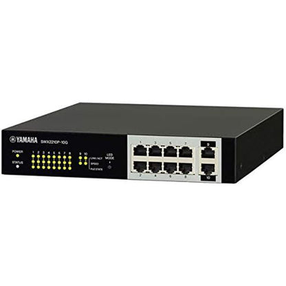 Yamaha SWX2210P-10G 10-Port, L2 124W Poe Network Switch With 8 Poe Ports; 1/2Ru