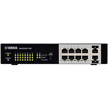 Yamaha SWX2210P-10G 10-Port, L2 124W Poe Network Switch With 8 Poe Ports; 1/2Ru