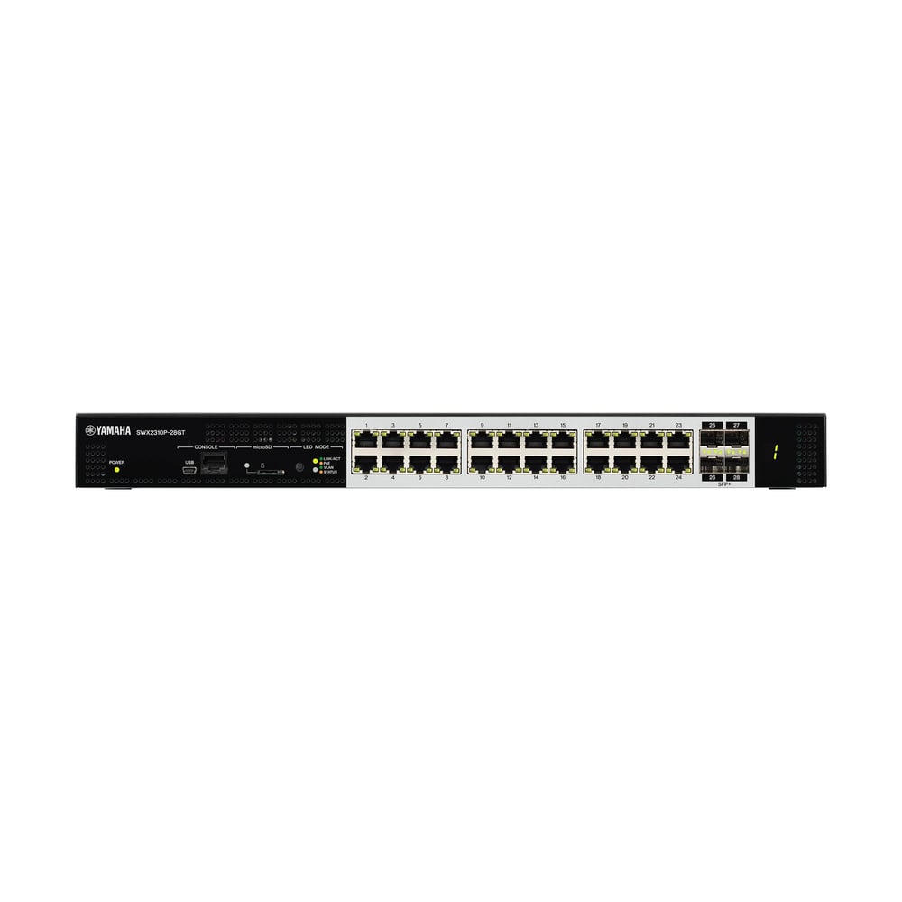 Yamaha SWX2310P-28GT 24-Port L2, 370W Poe Network Switch With 24 Poe Ports, 4 Sfp+ W/10G Uplink