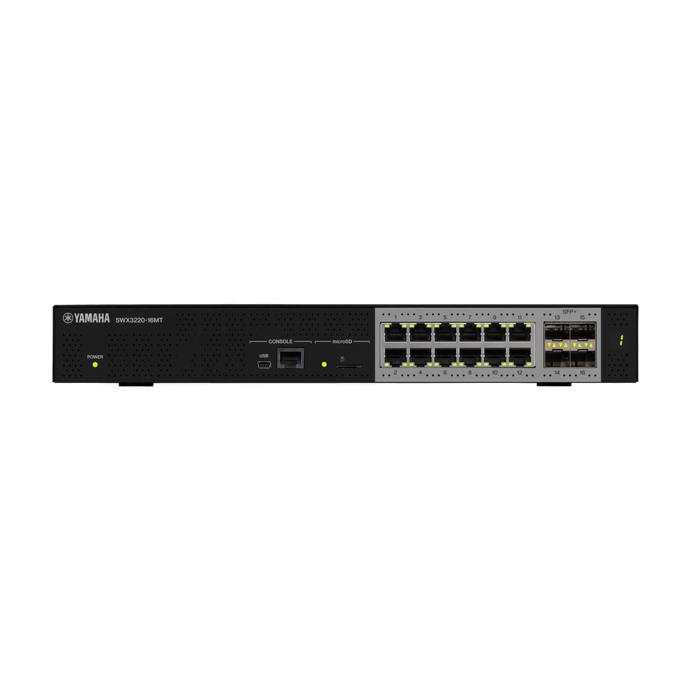 Yamaha SWX2320-16MT L2 Multigigabit Network Switch, 16 Port With 4 Sfp+ Ports