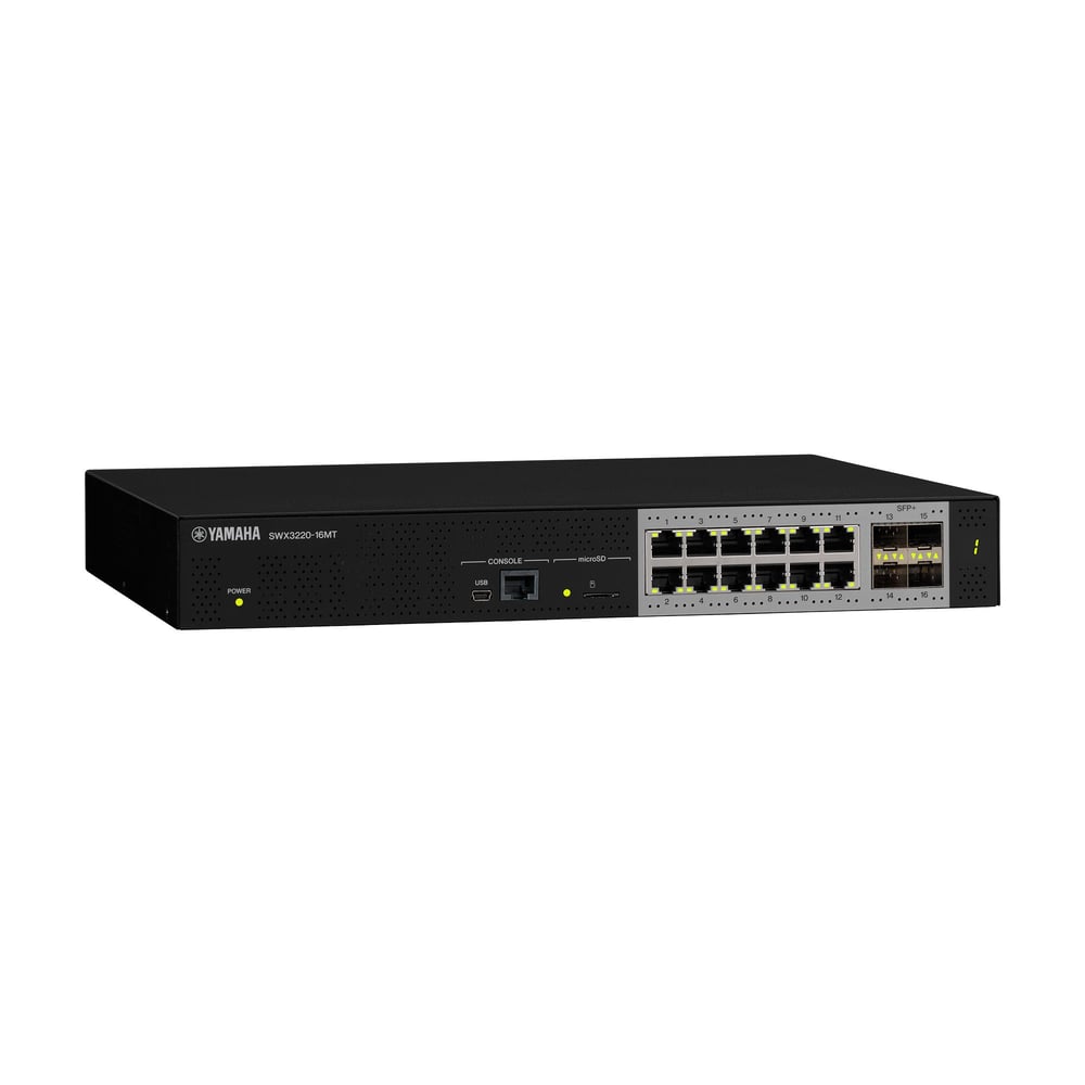 Yamaha SWX3220-16MT L3 Multigigabit Network Switch, 16 Port With 4 Sfp+ Ports