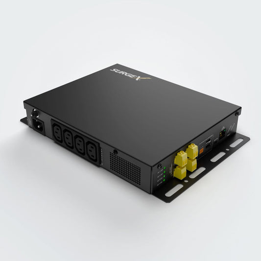 SurgeX SX-DC-8-12-120 Ac/Dc Multistage Surge Suppression, 4 Iec 120V/15A(Ac), (4) 12V Dc Ports, (2) 2.5 Usb Ports