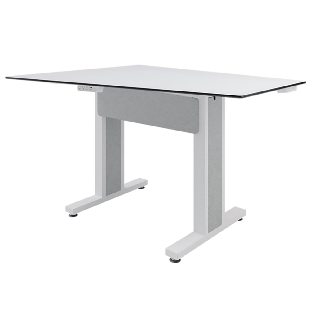 Middle Atlantic TBL-ANG-3P-CH-WW Forum 3 Person Angle Table, 38" Counter Height, Light Finish