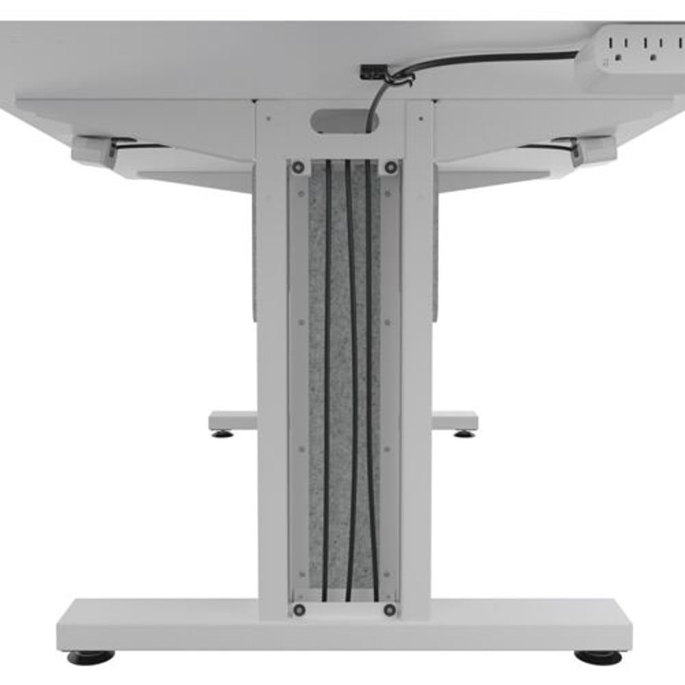 Middle Atlantic TBL-ANG-3P-CH-WW Forum 3 Person Angle Table, 38" Counter Height, Light Finish