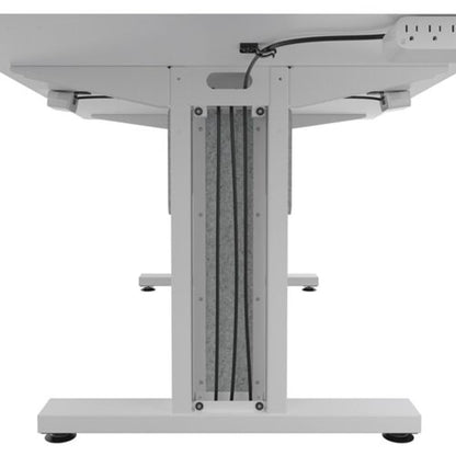 Middle Atlantic TBL-ANG-3P-CH-WW Forum 3 Person Angle Table, 38" Counter Height, Light Finish