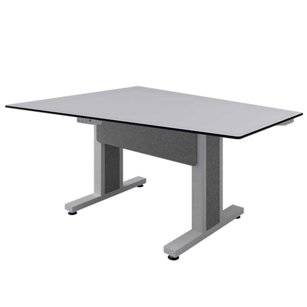Middle Atlantic TBL-ANG-3P-SH-WW Forum 3 Person Angle Table, 30" Seated Height, Light Finish