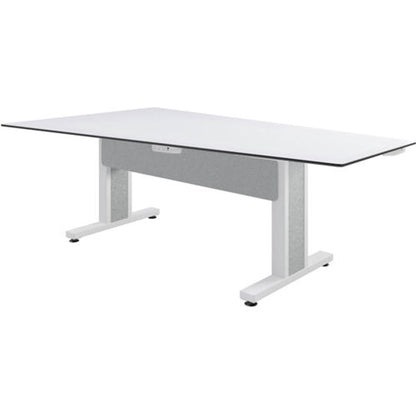 Middle Atlantic TBL-ANG-5P-SH-WW Forum 5 Person Angle Table, 30" Seated Height, Light Finish