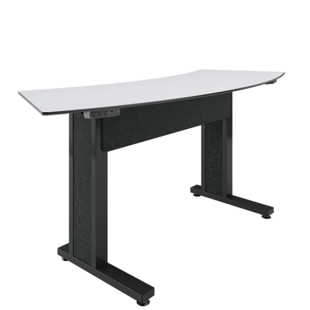Middle Atlantic TBL-ARC-3P-CH-WB Forum 3 Person Arc Table, 38" Counter Height, Dark Finish