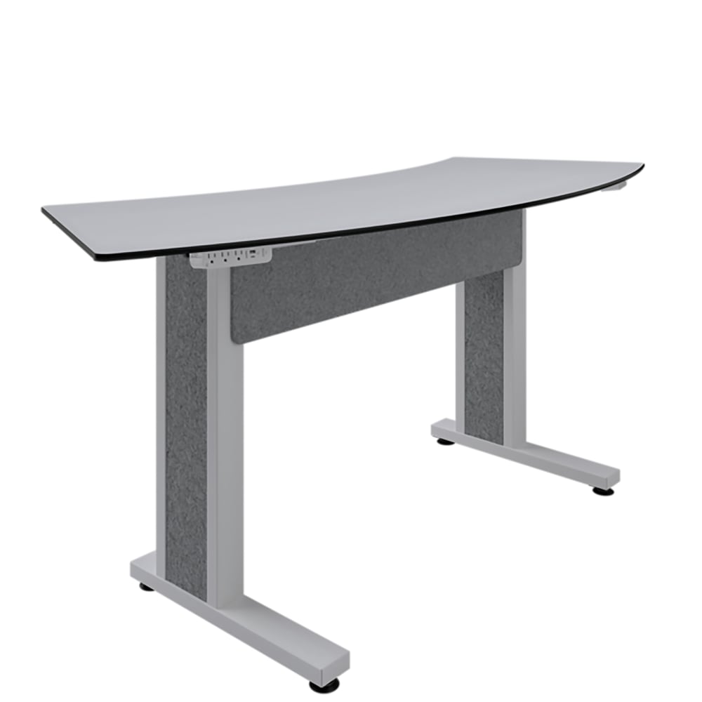 Middle Atlantic TBL-ARC-3P-CH-WW Forum 3 Person Arc Table, 38" Counter Height, Light Finish