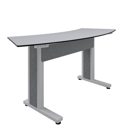 Middle Atlantic TBL-ARC-3P-CH-WW Forum 3 Person Arc Table, 38" Counter Height, Light Finish