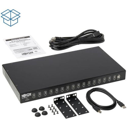 TRIPPLITE U280-016-RM 16-Port Usb Sync Charging Hub Tablet Smartphone Ipad Iphone Taa