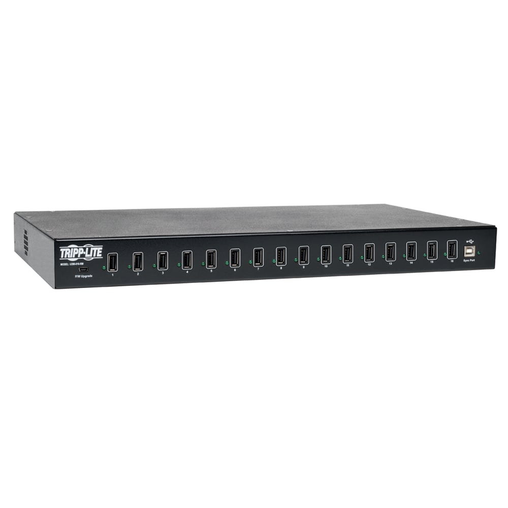 TRIPPLITE U280-016-RM 16-Port Usb Sync Charging Hub Tablet Smartphone Ipad Iphone Taa