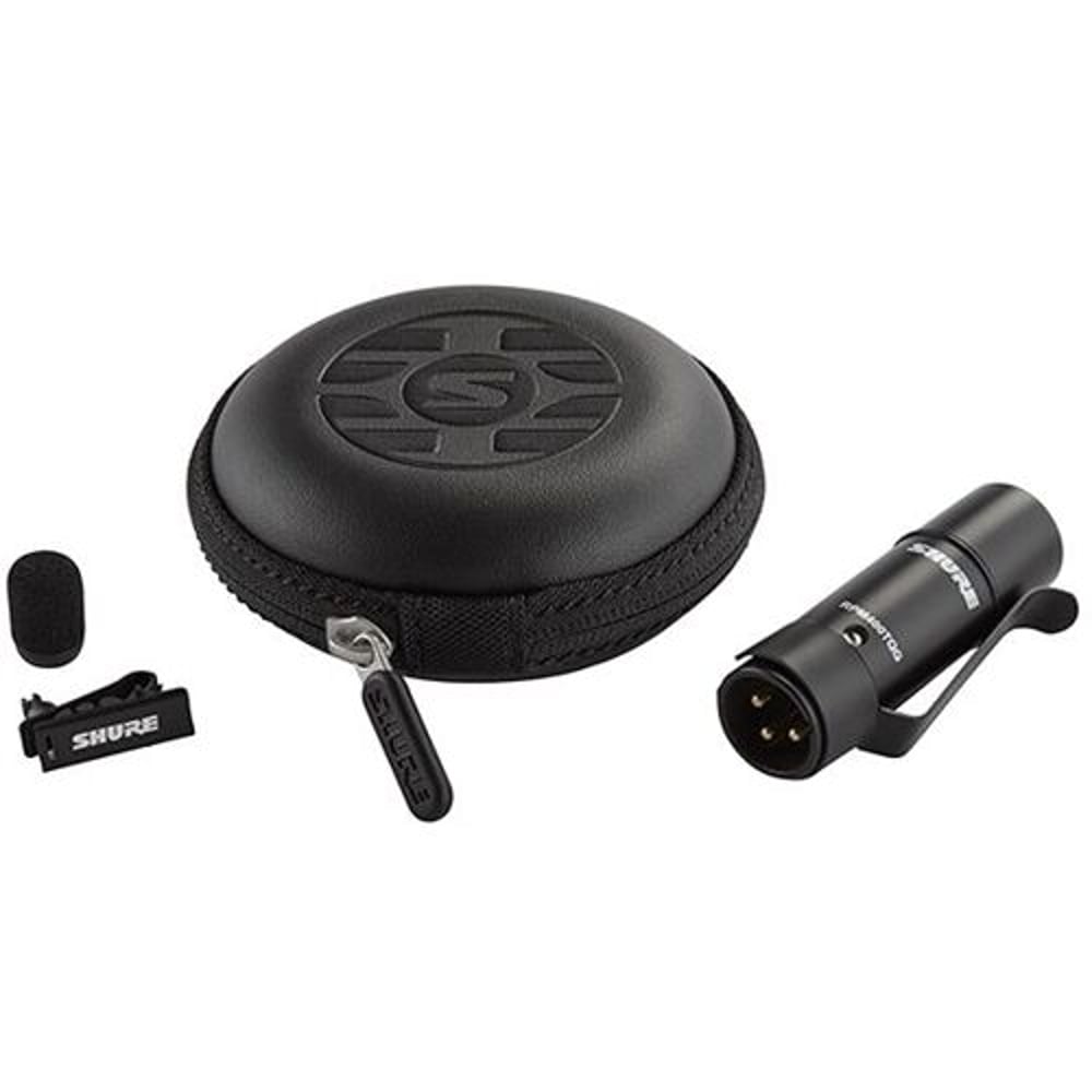 Shure UL4B/C-XLR-A Uniplex Lapel Mic, Blk, Xlr
