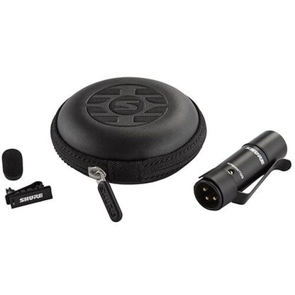 Shure UL4B/C-XLR-A Uniplex Lapel Mic, Blk, Xlr