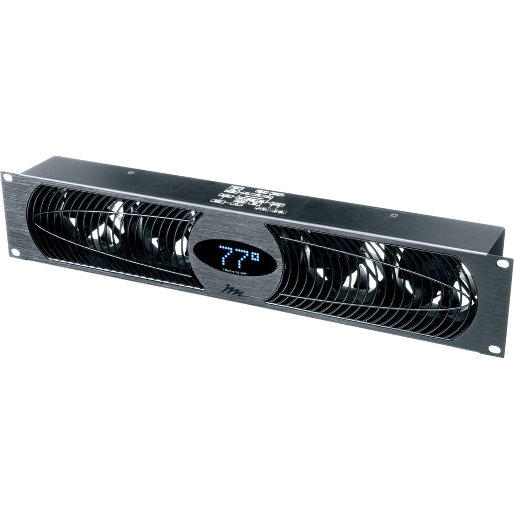 Middle Atlantic UQFP-4DRA Ultra Quiet Fan Panel W/Display Blk Anodize