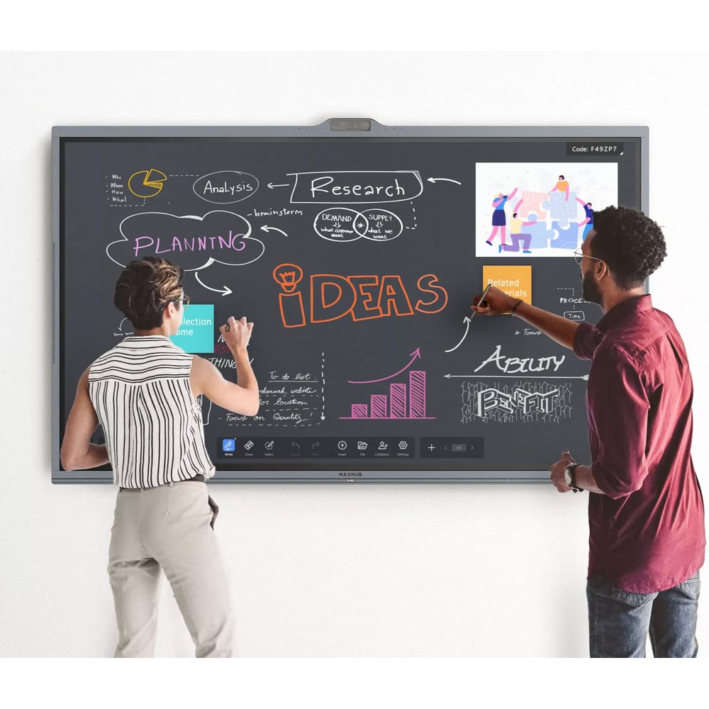MAXHUB V8630 Viewpro Series 86" All-In-One Conference Ifp, 4K, 2 Cam, 8 Mics, 2 Spk
