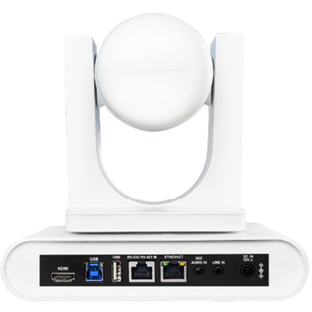 LUMENS VC-TR60A DANTE AV-HW Taa 12X Optical Zoom, 4K Dante Av-H Dual Lens Voice Tracking Cam-White
