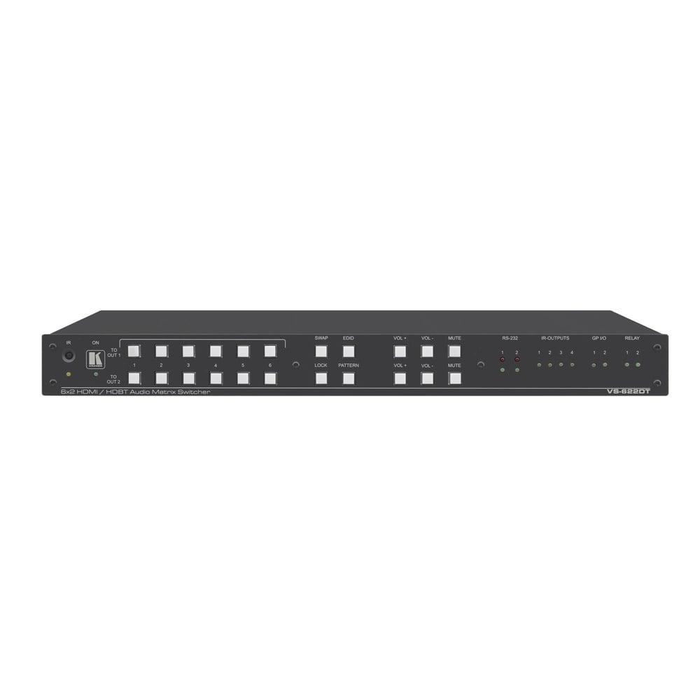 Kramer VS-622DT 6X2 Uhd Hdmi Matrix Switcher With Hdmi And Hdbt Outputs