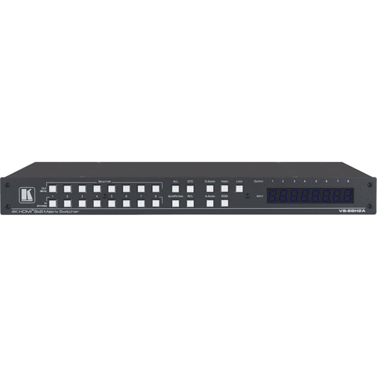 Kramer 20-08800230 8X8 4K Hdr Hdcp 2.2 Matrix Switcher With Analog & Digital Audio Routing
