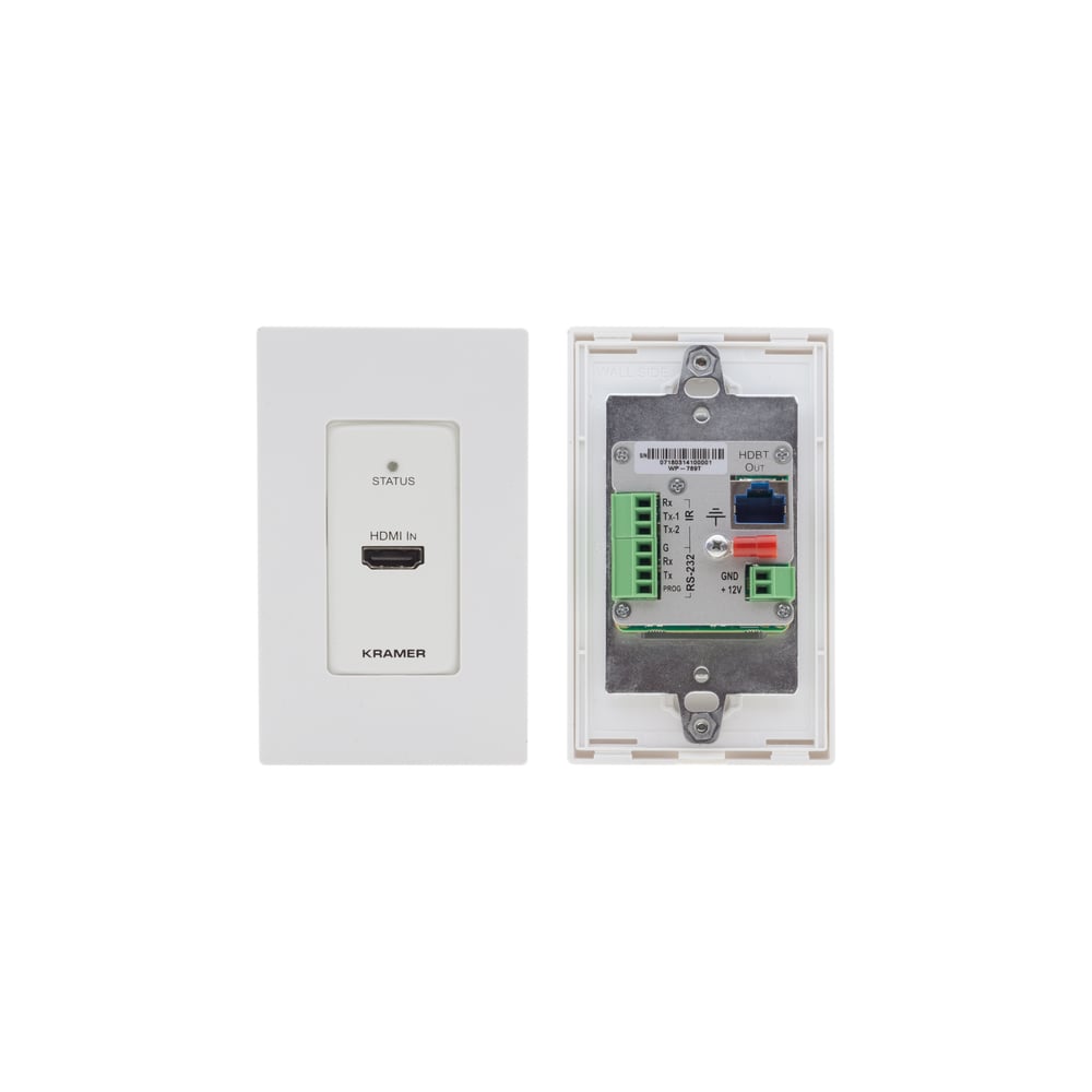 Kramer 50-805180195 4K60 4:2:0 Hdmi 1-Gang Poe Wall-Plate Transmitter With Rs-232