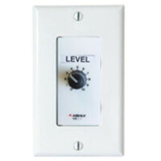 Ashly WR1.1 remote volume control wall plate with single black LEVEL potentiometer knob
